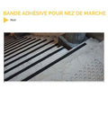 Bande adhésive antidérapante pour nez de marche noire ou jaune