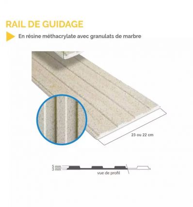 Bande de Guidage en Résine Granuleuse Extérieur à Coller