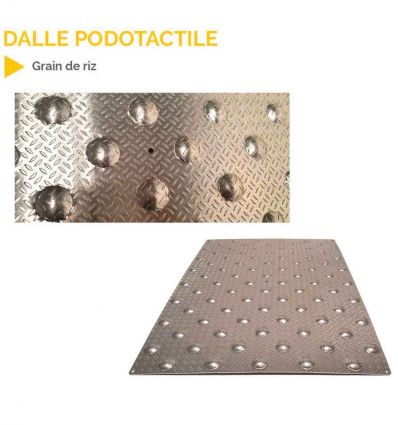 Bande Podotactile Aluminium en Grain de riz