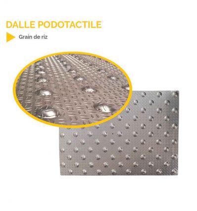 Bande Podotactile Aluminium en Grain de riz