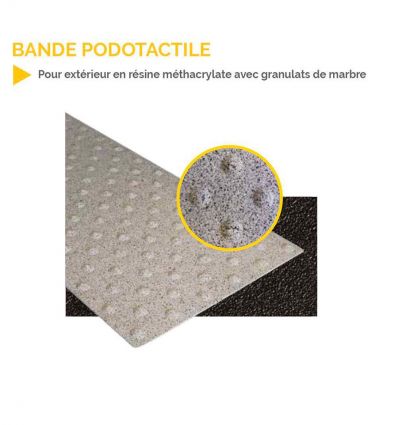 Bande Podotactile Granitée pour Extérieur