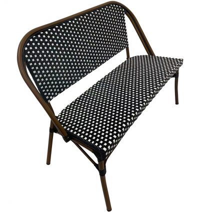 Banquette bistrot rotin synthétique