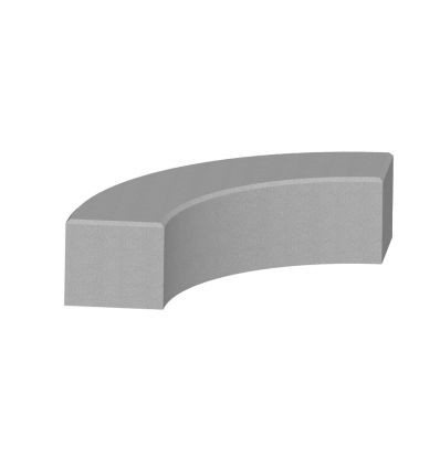 Banquette extérieure courbée en béton
