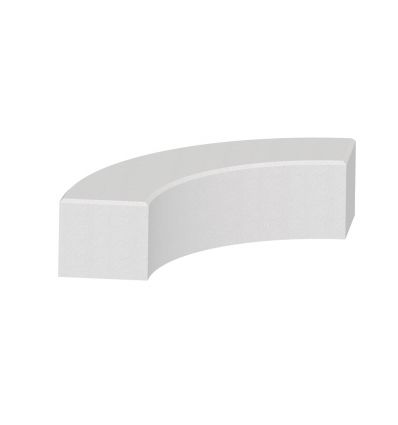 Banquette extérieure courbée en béton