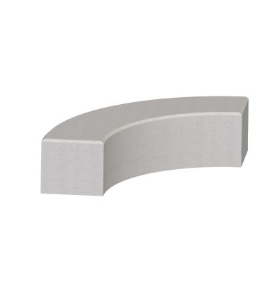 Banquette extérieure courbée en béton