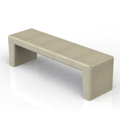 Banquette publique extérieure en béton