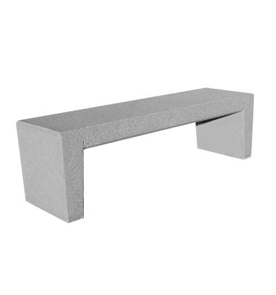 Banquette publique extérieure en béton