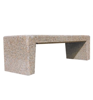 Banquette publique extérieure en béton