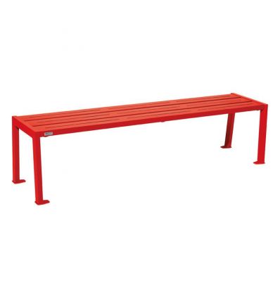 Banquette métallique en acier à lames