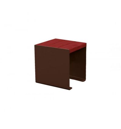 Banquette publique en bois exotique