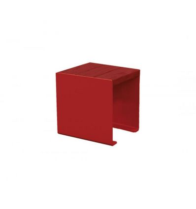 Banquette publique en bois exotique