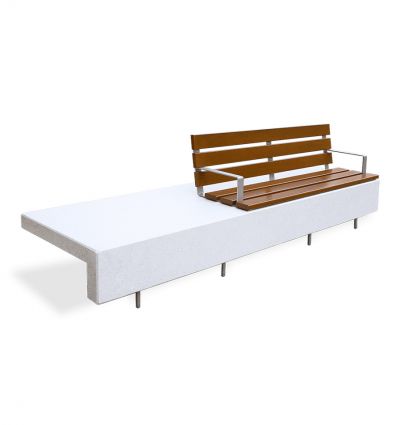 Banquette urbaine béton design