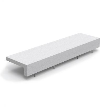 Banquette urbaine béton design