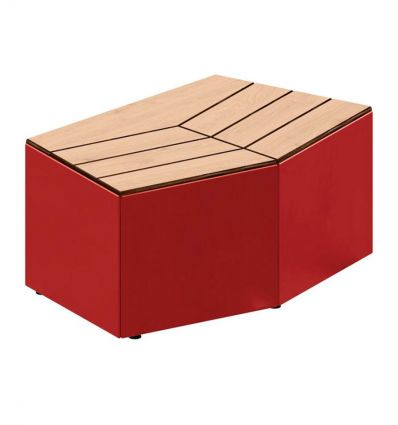Banquette jardinière urbaine en stratifié compact modulable