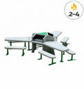 Barbecue urbain 2 à 4 foyers avec mobilier