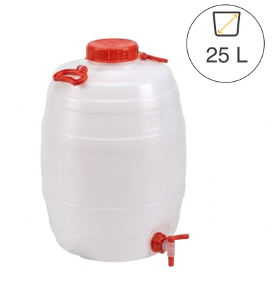 Baril plastique alimentaire 25 L