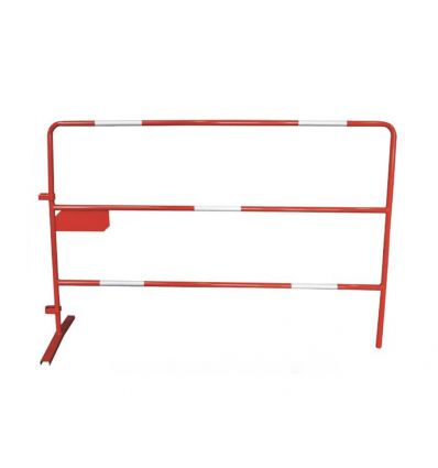 Barrière de Chantier diamètre 25 mm avec plaque d'identification