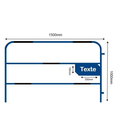 Barrière de Chantier diamètre 25 mm personnalisable