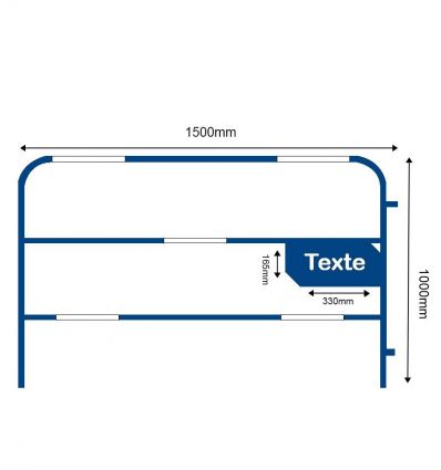 Barrière de Chantier diamètre 25 mm personnalisable
