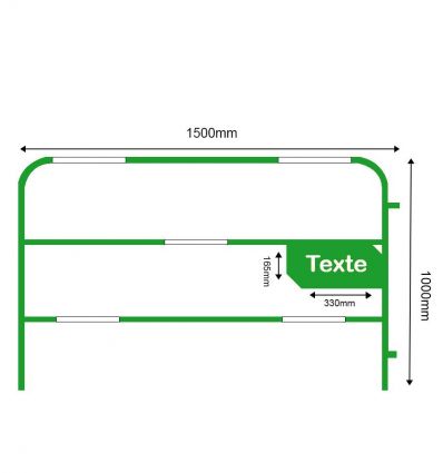 Barrière de Chantier diamètre 25 mm personnalisable