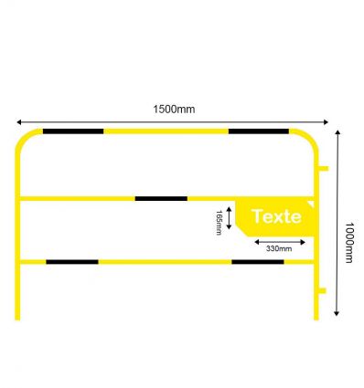 Barrière de Chantier diamètre 25 mm personnalisable