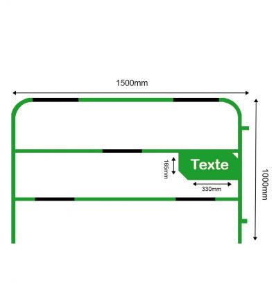 Barrière de Chantier diamètre 25 mm personnalisable