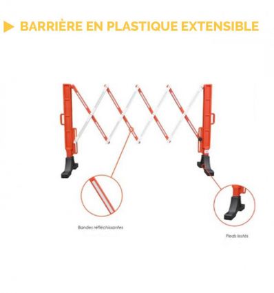 Barrière de Clôture Extensible en Plastique