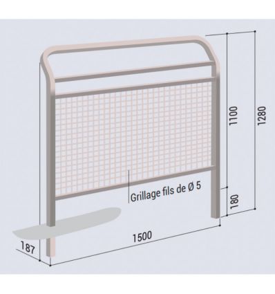 Barrière de ville spéciale école L.1500 mm