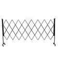 Barrière en acier extensible à roulettes
