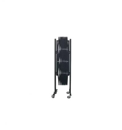 Barrière en acier extensible à roulettes
