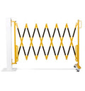 Barrière extensible de sécurité industrielle fixation murale