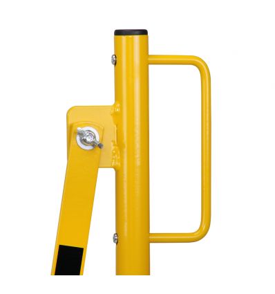 Barrière extensible industrielle avec poteau fixe