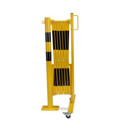 Barrière extensible industrielle avec poteau fixe