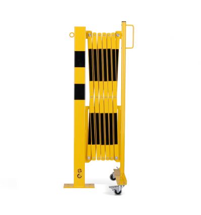 Barrière extensible industrielle avec poteau fixe