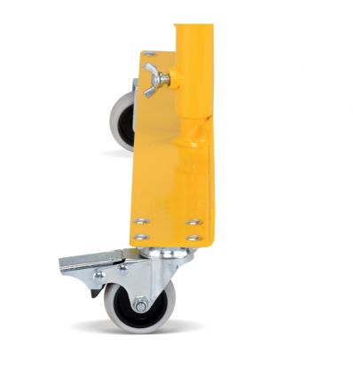 Barrière extensible industrielle avec poteau mobile