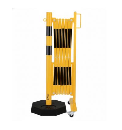 Barrière extensible industrielle avec poteau mobile