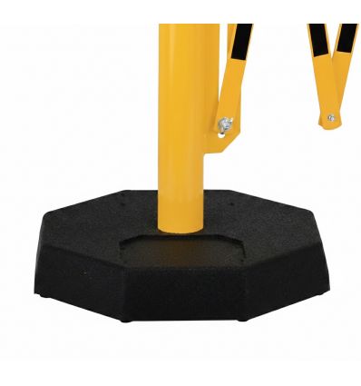 Barrière extensible industrielle avec poteau mobile
