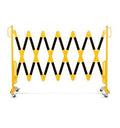 Barrière extensible industrielle sur roulettes