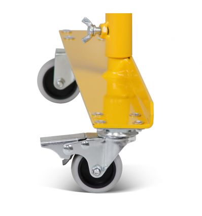 Barrière extensible industrielle sur roulettes