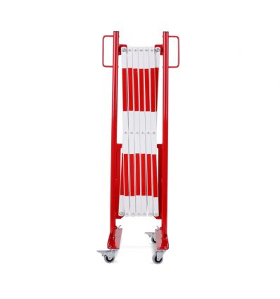Barrière extensible industrielle sur roulettes