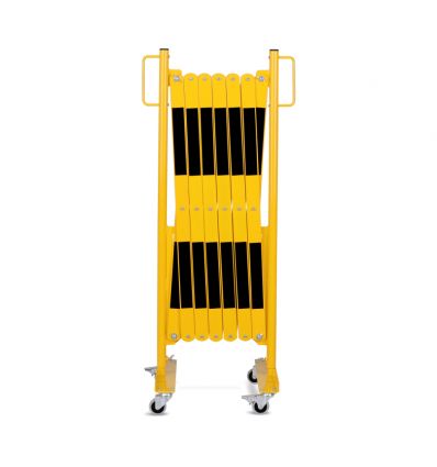 Barrière extensible industrielle sur roulettes