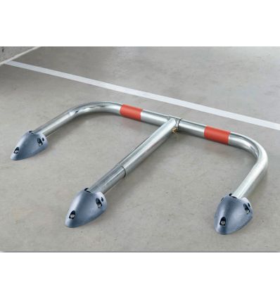 Barrière parking en acier verrouillable par serrure