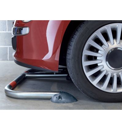 Barrière parking en acier verrouillable par serrure