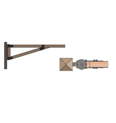 Barrière pivotante bois-métal premium