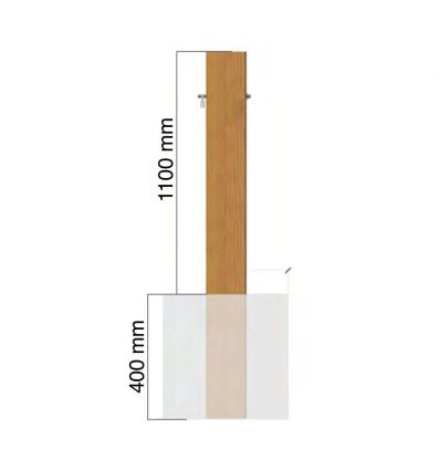 Barrière pivotante bois simple battant