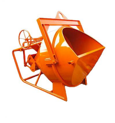 Benne à béton à tuyau couchée cylindro conique