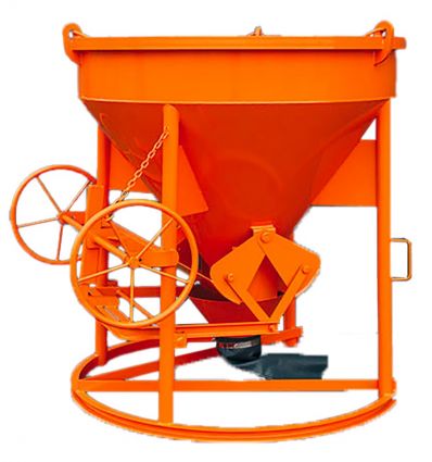 Benne à béton à tuyau droite cylindro conique
