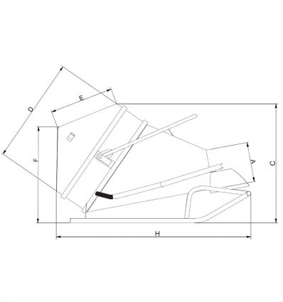 Benne à béton distributrice à fond ouvrant