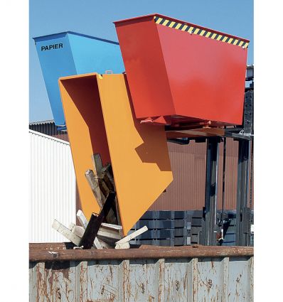 Benne auto basculante de tri chantier - 2 compartiments