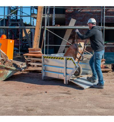 Benne de chantier à gravats 1000 L